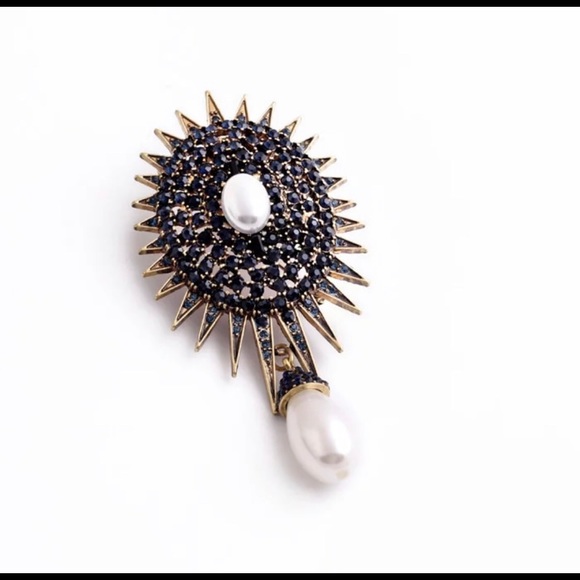 Last one Vintage ArtDeco Victorian pearl and crystal Brooch - Picture 3 of 5